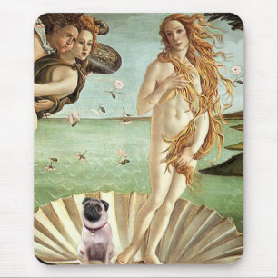 Tapis De Souris Pug 1 - La Naissance de Vénus