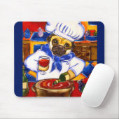 Tapis De Souris Pug Chef (Avec souris)