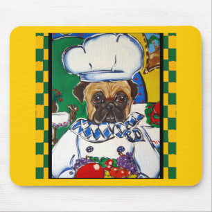 Tapis De Souris Pug chef de fruits de mer