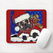 Tapis De Souris Pug de vacances (Avec souris)