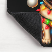 Tapis De Souris Pug Dog Christmas Tree Lights Santa Xmas Pajama Do (Coin)