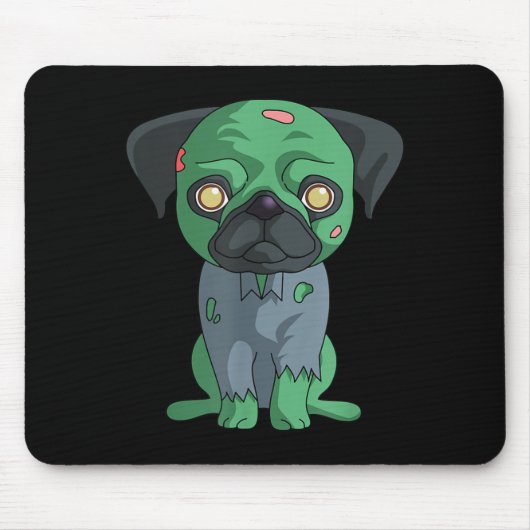 Tapis De Souris Pug zombie (Devant)