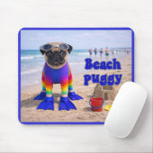 Tapis De Souris Puggy de la plage (Avec souris)
