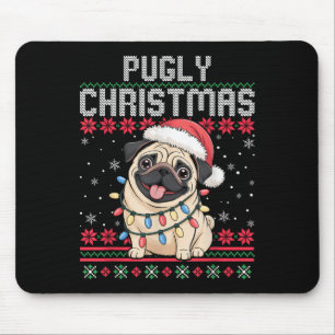 Tapis De Souris Pugly Ba Ham Pug Sweat-shirt de Noël Chien Pugs
