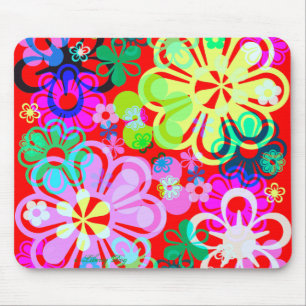TAPIS DE SOURIS PUISSANCE DE FLEURS MOUSEPAD PSYCHÉDELIQUE