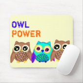 Tapis De Souris Puissance de hibou (Avec souris)