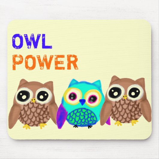 Tapis De Souris Puissance de hibou (Devant)