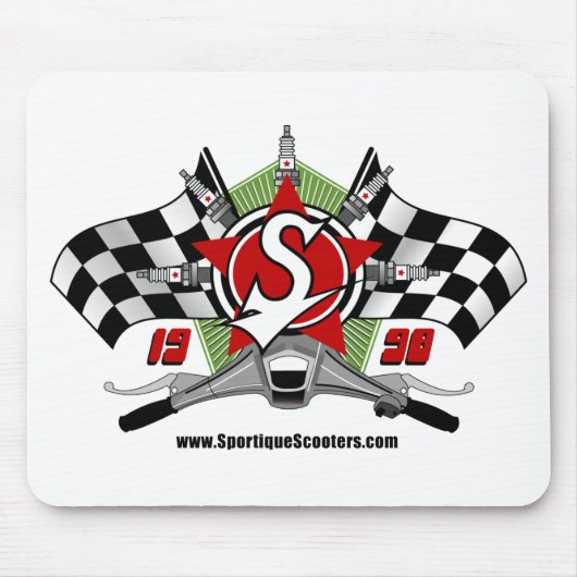 Tapis De Souris Puissance Mousepad de scooter de Sportique (Devant)