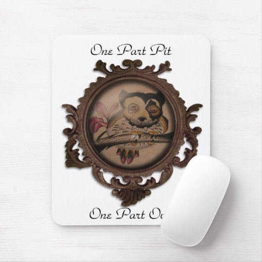 Tapis De Souris Puits d'une part, hibou d'une part (Avec souris)