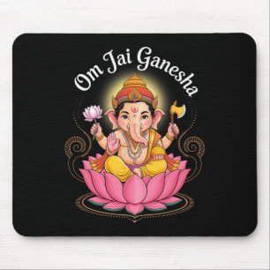 Tapis De Souris Puja hindou Ganesha Dieu éléphant Inde Méditation