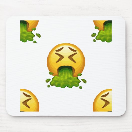 Tapis De Souris puking émoji (Devant)