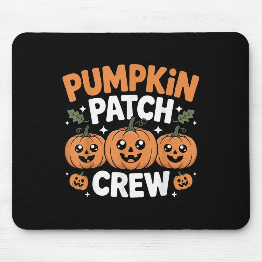 Tapis De Souris Pumpkin Patch Crew Matching Family Fall Autumn  (Devant)