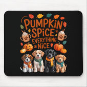 Tapis De Souris Pumpkin Sce Everything Nice Fall Dog Lovers Addict (Devant)