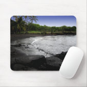 Tapis De Souris Punalu'u, Black Sand Beach, Hawaii mousepad (Avec souris)