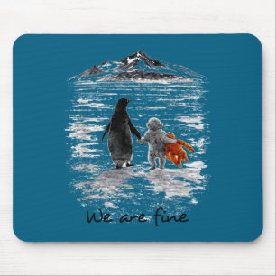 Tapis De Souris Punch bébé singe rencontre le pingouin nihiliste e