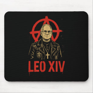 Tapis De Souris Punk Rock Pape Leo Xiv _ Christian Anarchist Desig