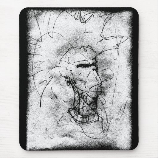 Tapis De Souris Punk Rocker avec Mohawk (Devant)