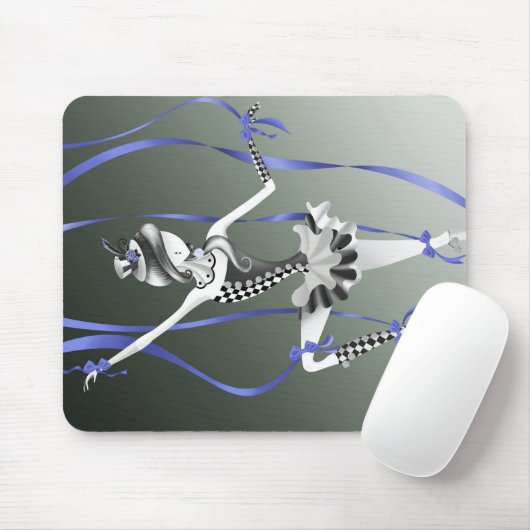 Tapis De Souris Puppet clown bleu ruban de la souris pavé (Avec souris)