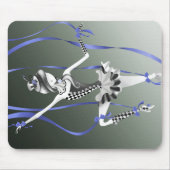 Tapis De Souris Puppet clown bleu ruban de la souris pavé (Devant)