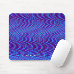 Tapis De Souris Purple Abstrait et bleu psychédélique, Rad et Trip