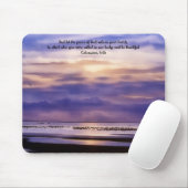 Tapis De Souris Purple Beach Sunset Art Bible Verse Mouse Pad (Avec souris)
