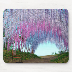 Tapis De Souris Purple Blooming Weeping Willow Tree