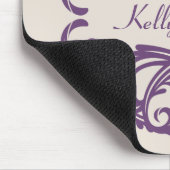 Tapis De Souris Purple Chic Damask Mousepad (Coin)