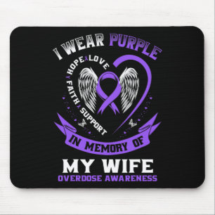 Tapis De Souris Purple En Mémoire De Mon Épouse Académies De Drogu