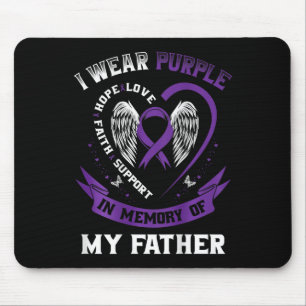 Tapis De Souris Purple En Mémoire Du Père Papa Cancer Pancréatique
