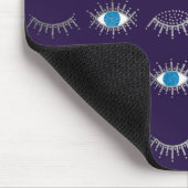 Tapis De Souris Purple et Silver Blue Evil Lashes Oeil Nazar Mati (Coin)