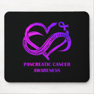 Tapis De Souris Purple Heart Hope Amour Foi Pancréatique Cancer Aw