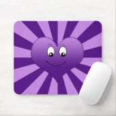 Tapis De Souris Purple Heart maladroit Mousepad (Avec souris)