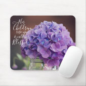 Tapis De Souris Purple Hydrangea Christian Mothers Day Verset (Avec souris)