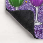 TAPIS DE SOURIS PURPLE OR VERT MARDI GRAS BOISSONS (Coin)
