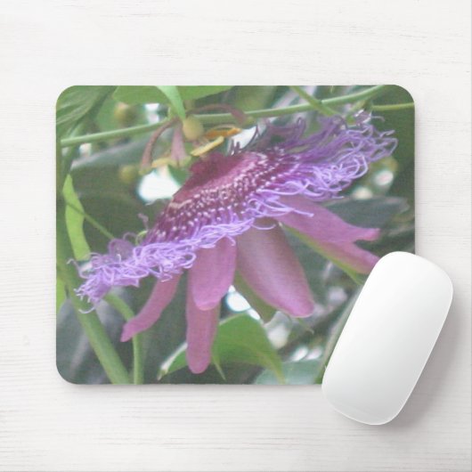 Tapis De Souris Purple Passion Fleur Photo Mousepad (Avec souris)