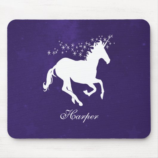 Tapis De Souris Purple Unicorne Personnalisé Pad Souris (Devant)