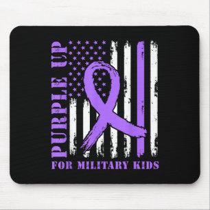 Tapis De Souris Purple Up For Military Kids Us Drapeau Militaire C