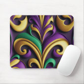TAPIS DE SOURIS PURPLE VERT GOLDMARDI GRAS FLEUR DI LIS (Avec souris)