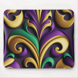 TAPIS DE SOURIS PURPLE VERT GOLDMARDI GRAS FLEUR DI LIS