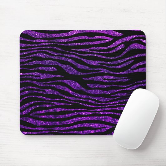 Tapis De Souris Purple Zebra, Parties scintillant Zebra, Zebra Pri (Avec souris)