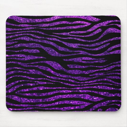 Tapis De Souris Purple Zebra, Parties scintillant Zebra, Zebra Pri (Devant)