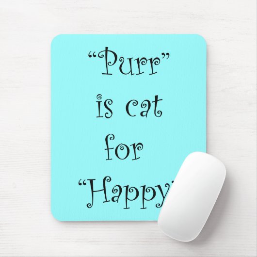 Tapis De Souris purr est chat pour heureux (Avec souris)
