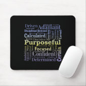 Tapis De Souris Purseful Word Cloud Art Achiever Motivation Insrat (Avec souris)