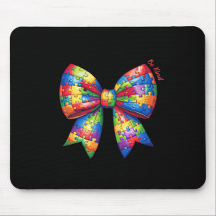 Tapis De Souris Puzzle Autisme Ruban Coquette Bow Be Kind Autisme