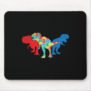 Tapis De Souris Puzzle Dinosaures T-rex Dino Sensibilisation Autis