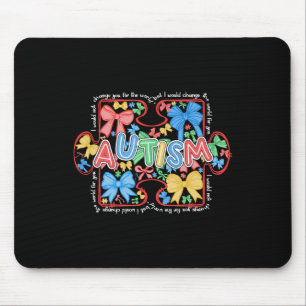 Tapis De Souris Puzzle Ruban Coquette Autisme Sensibilisation à l'