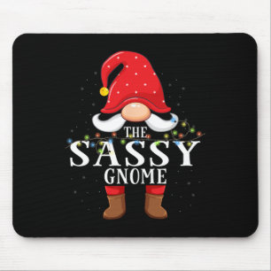 Tapis De Souris Pyjama de Noël assorti pour famille avec Gnome Sy