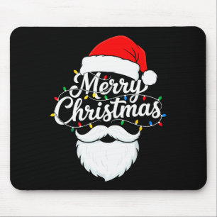 Tapis De Souris Pyjamas assortis de Noël en famille Barbe de Père