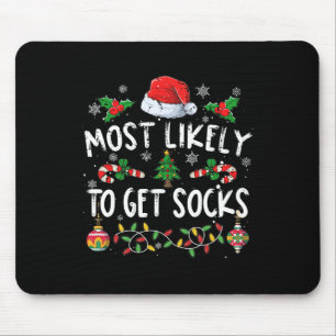 Tapis De Souris Pyjamas de Noël amusants pour famille Probablement