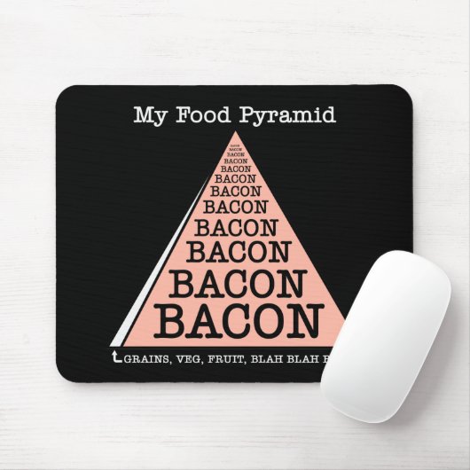 Tapis De Souris Pyramide alimentaire de Bacon (Avec souris)